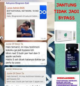 Testimoni Jantung Sembuh Tanpa Operasi Bypass Berkat Apple SC Plus & Bio NAD Boost Biogreen Science!